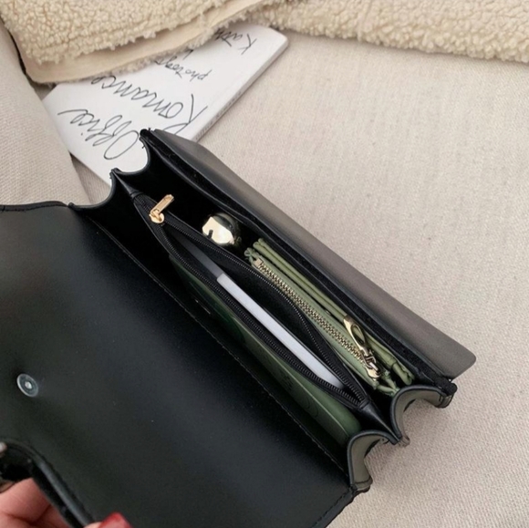 Sale!New Large Luxurious Velvet Shoulder Bag Green - Picture 5 of 8